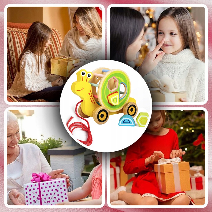 SORTER DREWNIANY NA SZNURKU INTERAKTYWNA ZABAWKA MOBILNA MONTESSORI Płeć chłopcy dziewczynki