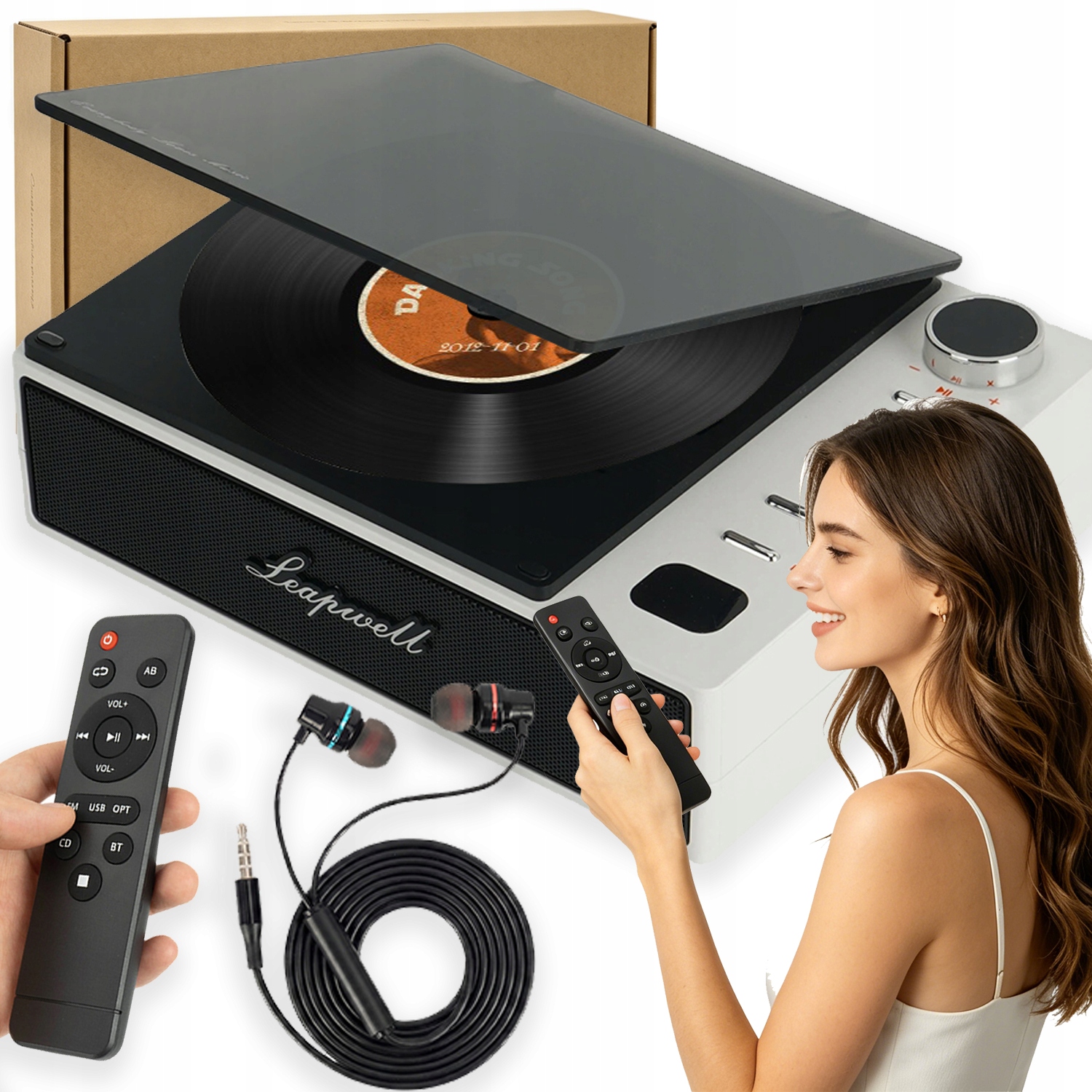 Prenosný CD Prehrávač Bluetooth Rádio Usb MP3 S LCD Časom 4000 mAh