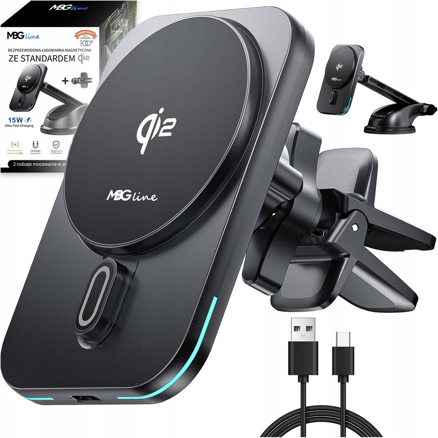 Uchwyt samochodowy do iPhone MagSafe QI2 ładowarka bezprzewodowa Q2