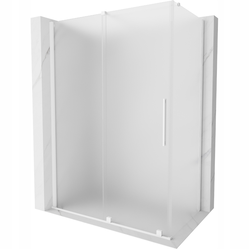 Mexen Velar sprchový kout posuvný 160 x 90 cm, matný, bílý 871-160-090-31