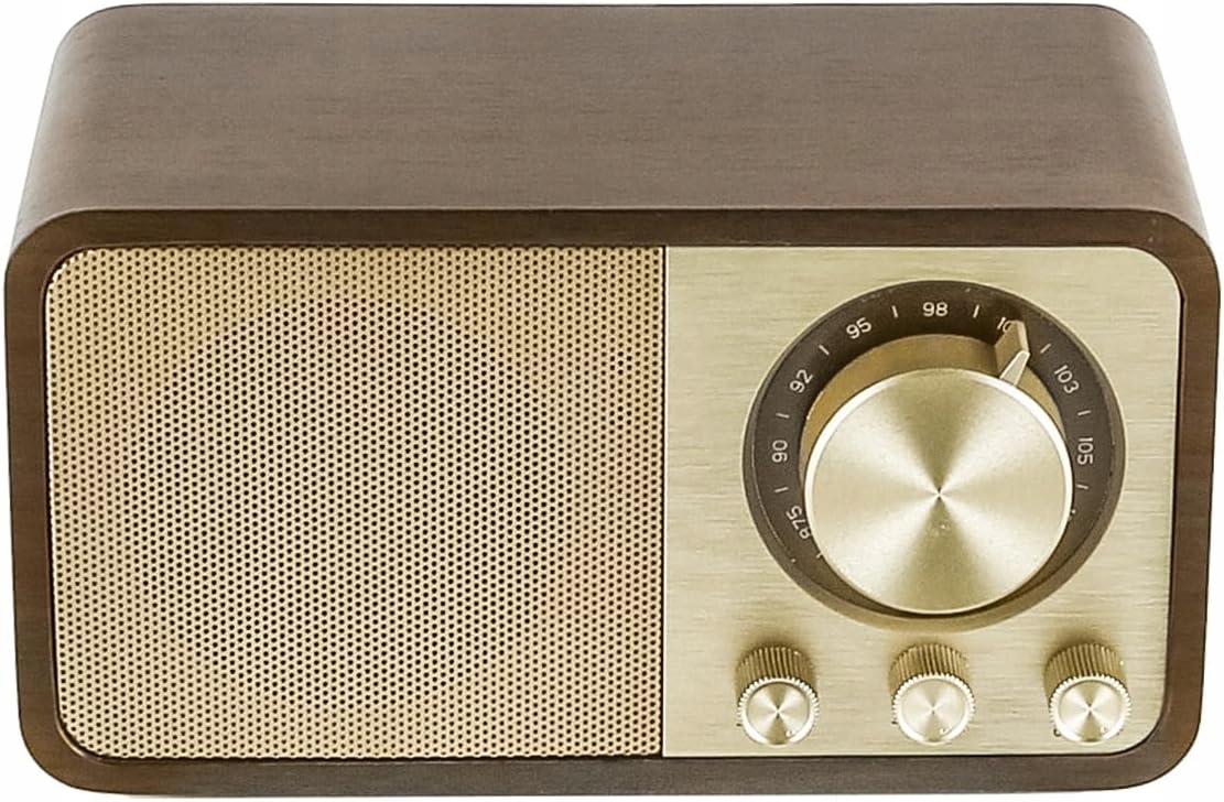 Radio Bluetooth Retro drewniane 5W 1800mAh Fm Aux Usb Tf