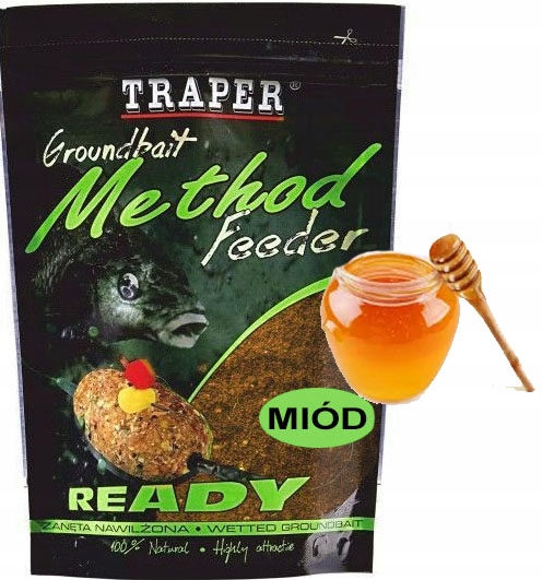 Zanęta Nawilżona Mokra do Metody Traper Miód 750g WrocłaW