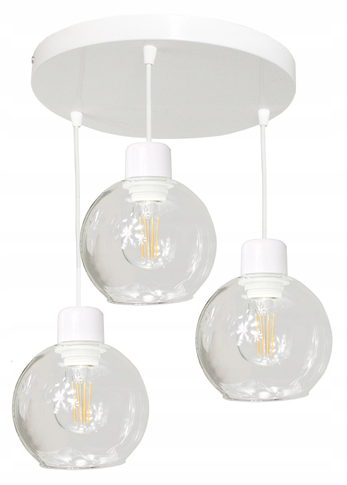 Závěsná Stropní Lampa S Skleněnými Led Stínidly