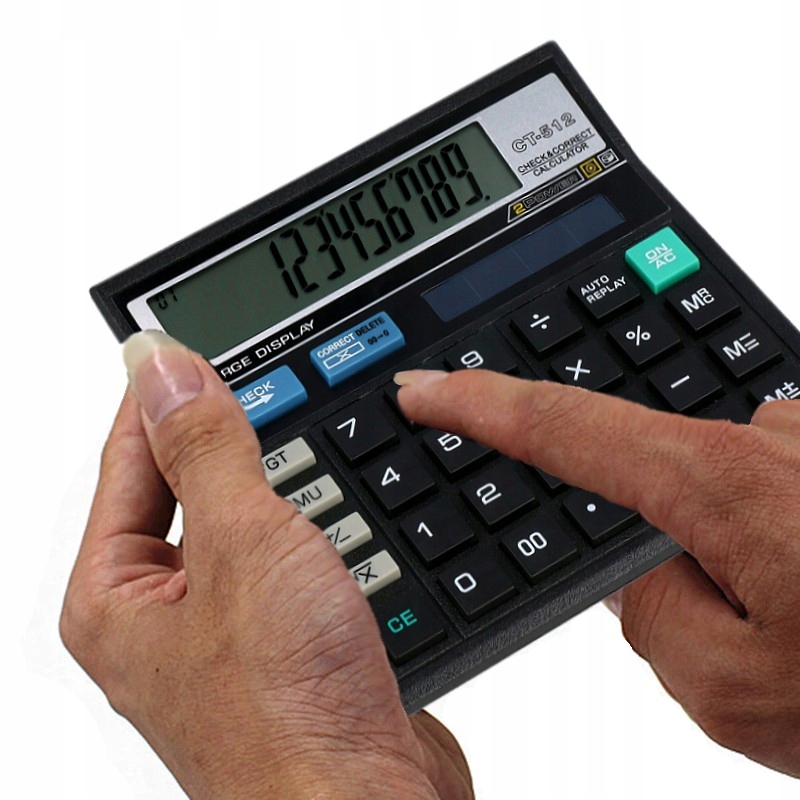 DUŻY BIUROWY KALKULATOR PROSTY NA MATURĘ CT-512 Marka Inna