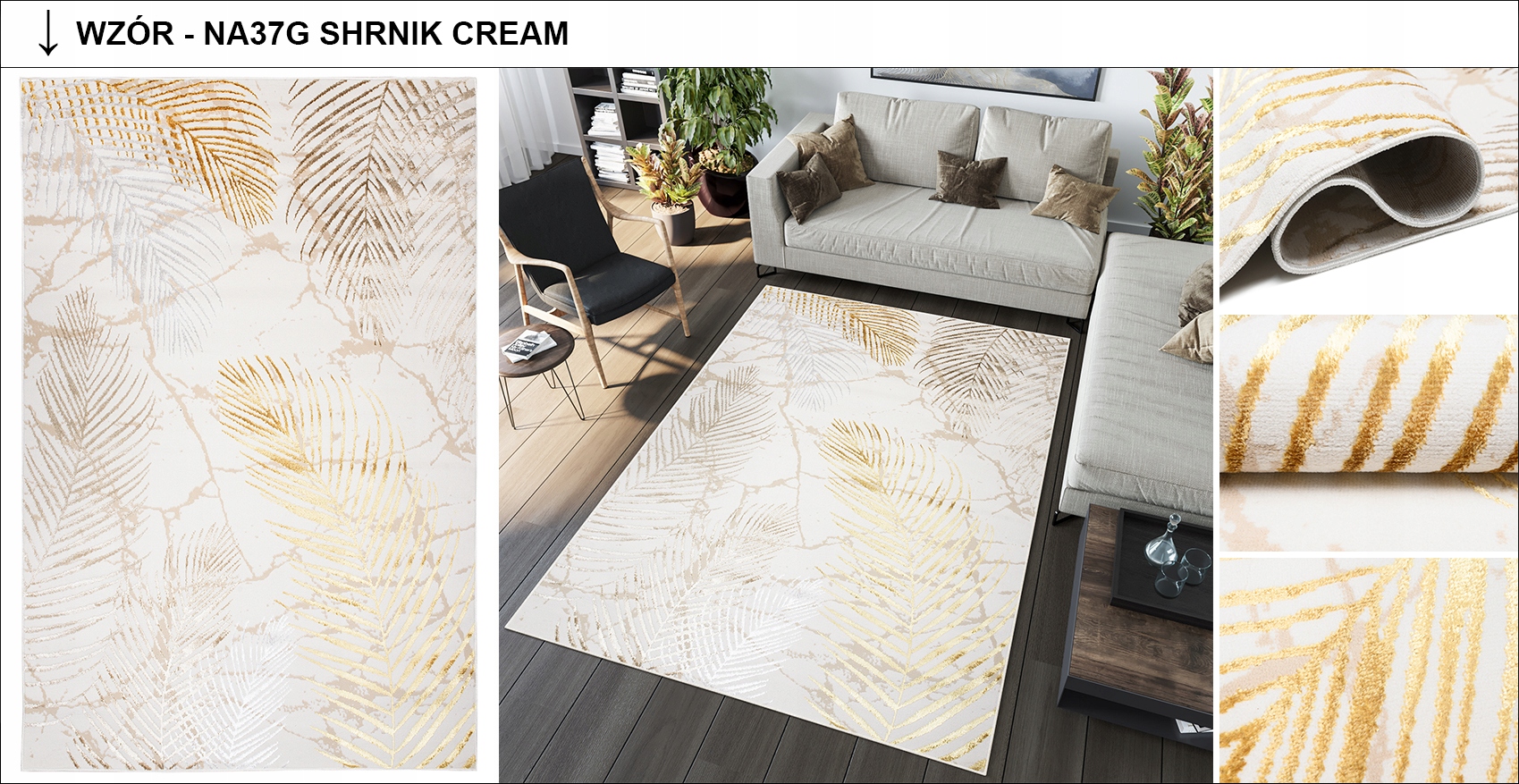 Dywan CRYSTAL 200x300 Z Połyskiem Nowoczesny Modny Miękki Różne Wzory Marka Dywany Chemex