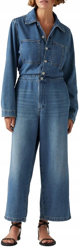 Levi's Džínová Kombinéza S Dlouhým Rukávem A Límečkem L J2B