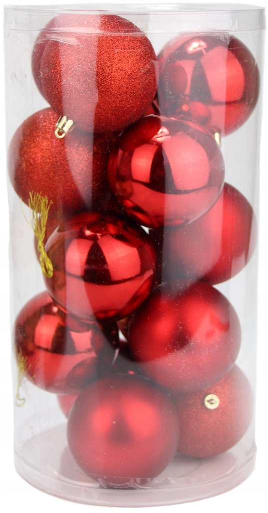 

Zestaw Bombek 15 sztuk Czerwone 8cm