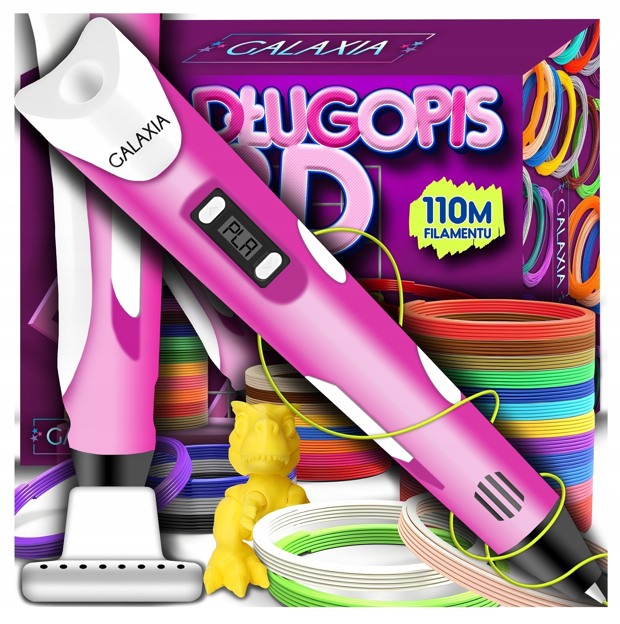 Długopis 3D Dla Dzieci Drukarka 3 D Pen Zestaw Wkłady Pla 110M Szablony