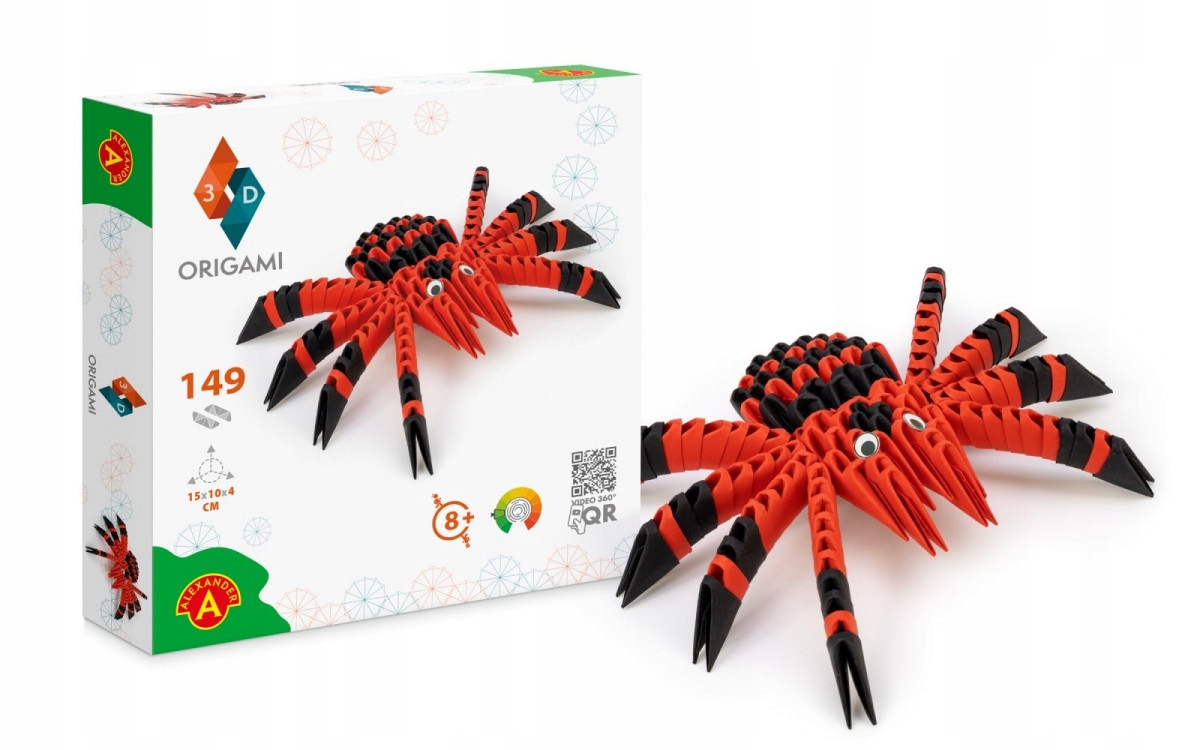 origami 3D pająk spider — 3