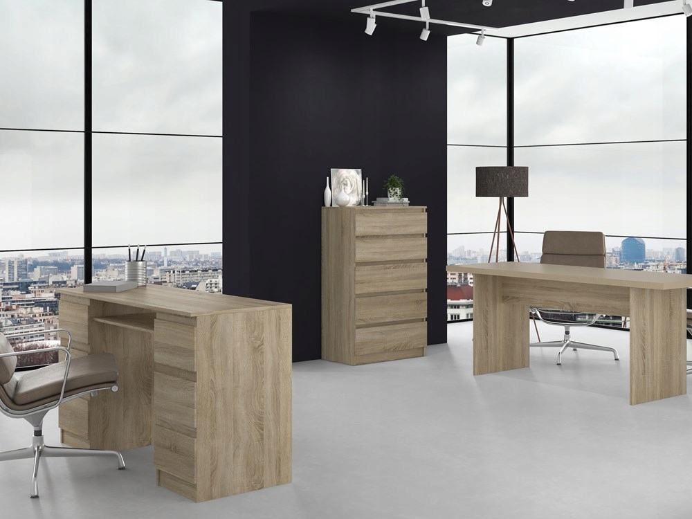 KOMODA 70 cm NOWOCZESNA POJEMNA SZAFKA REGAŁ SZUFLADY MEBLE DĄB SONOMA Głębokość mebla 40 cm