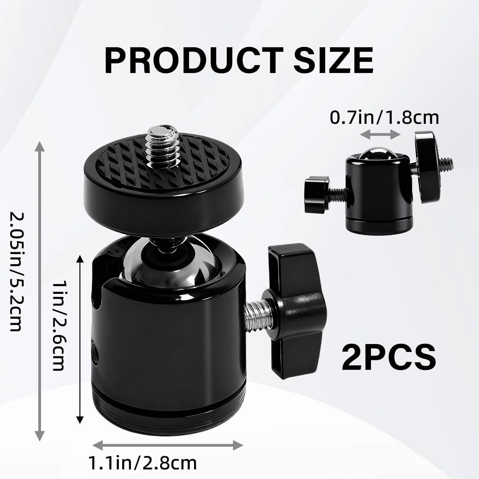 Głowica Kulowa Mini 360 Statyw 1 4 Do Kamery LED Mikrofonu Telefonu Unikeen — miniatura 2