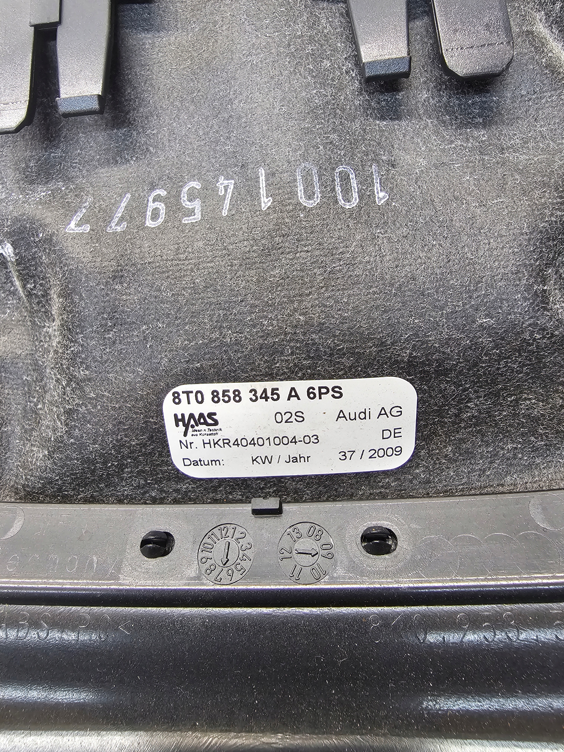 Blende Abdeckung der Lenksäule des Lenkrads AUDI A4 B8 A5 8T0858345A