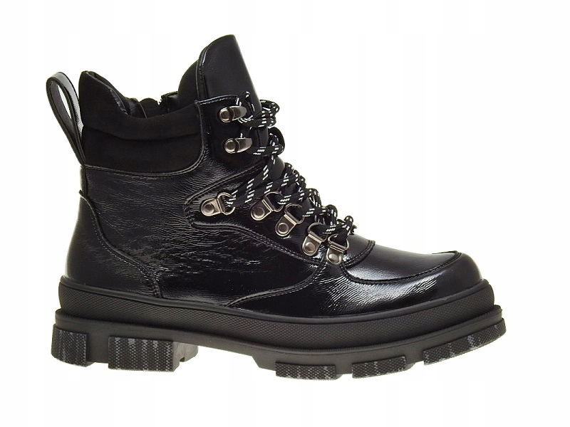BOTKI TRAPERY LAKIEROWANE D19-7693-2 Black