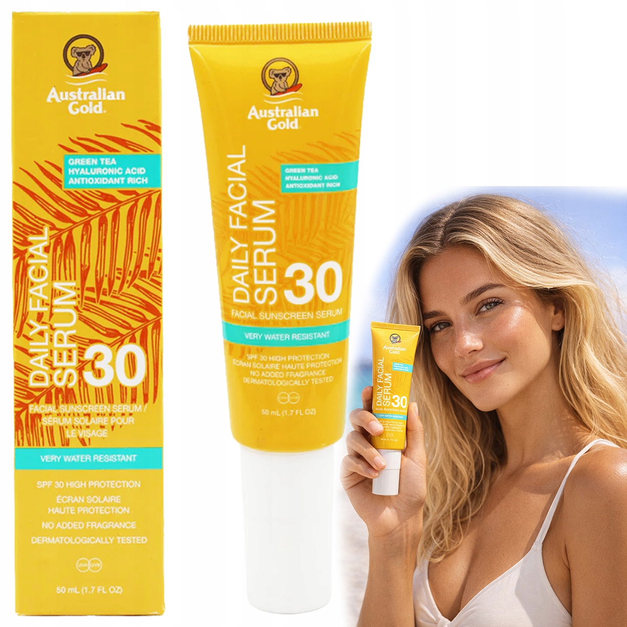 Ochranný balzám na obličej Australian Gold Daily Facial Serum Clear Spf 30