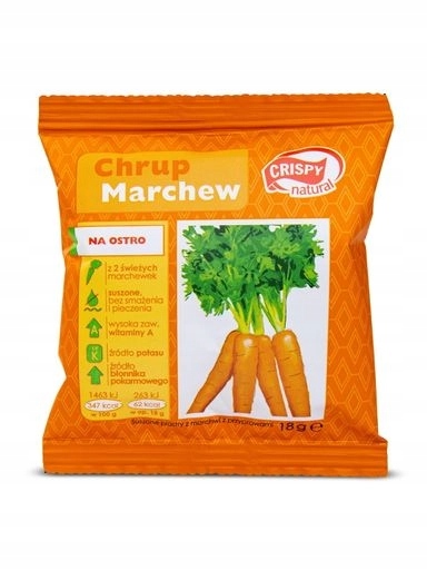 Levně 9 x Crispy Natural Mrkev s přírodním kořením 18 g