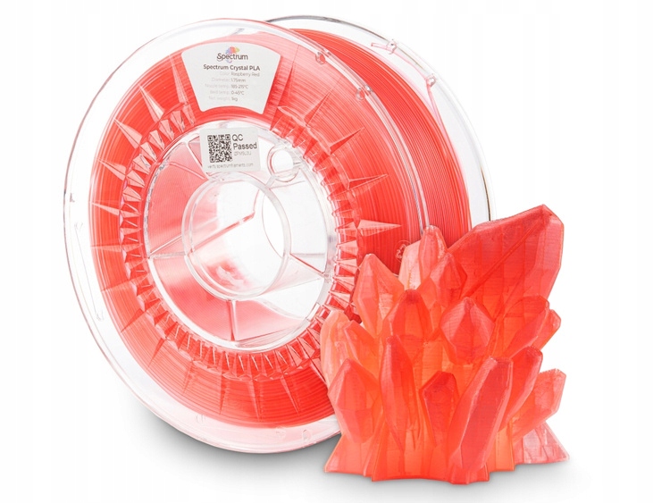 Filament Spectrum PLA Crystal Raspberry Red 1,75 mm 1 kg
