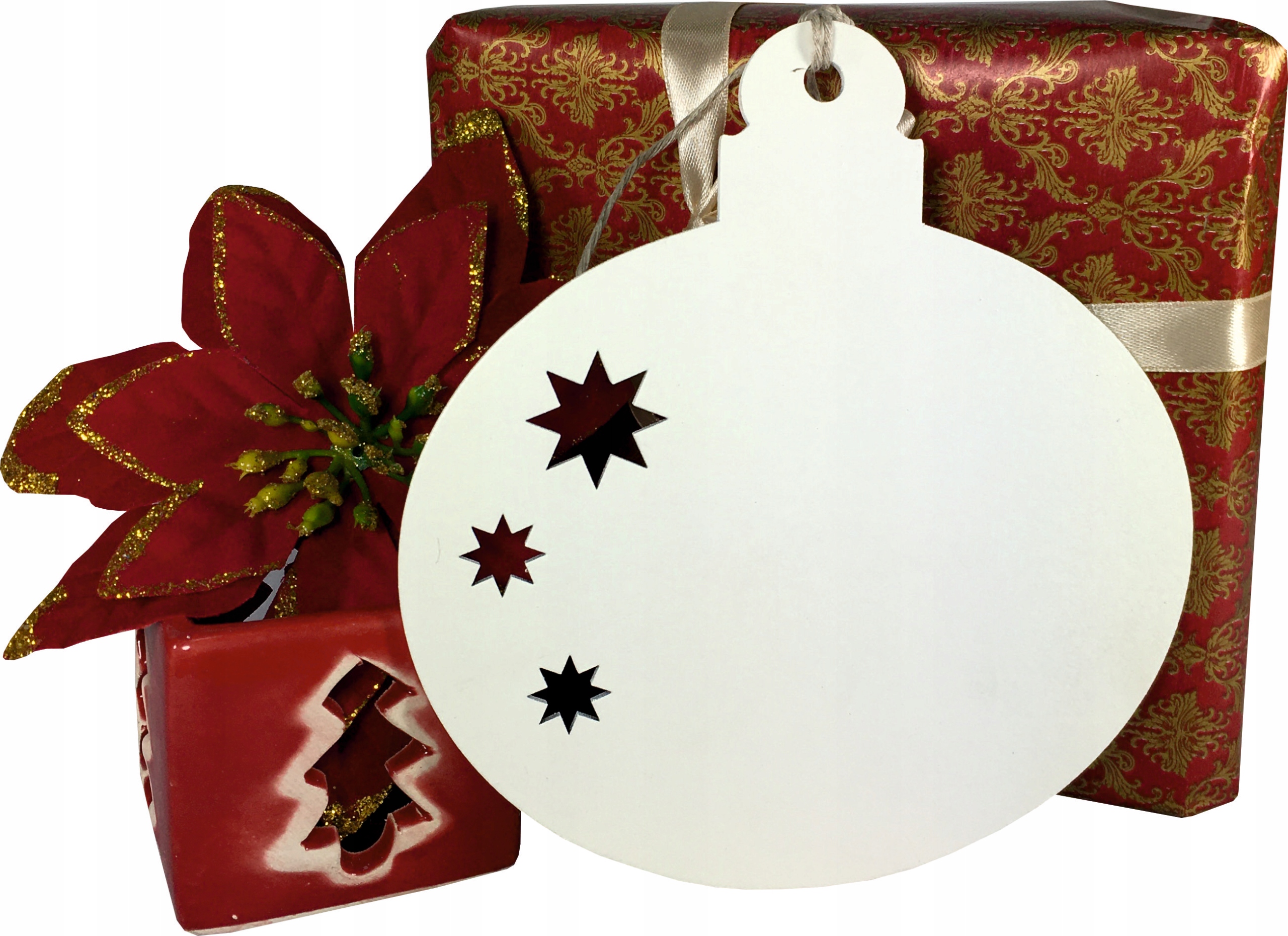 ZAWIESZKA ŚWIĄTECZNA BOMBKA ŚWIĘTA GWIAZDKA 30CM