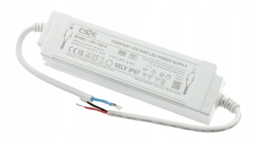 LPF-15012 Napájecí zdroj pro Led 12V 12,5A 150W IP67 LPF-15012 Espe