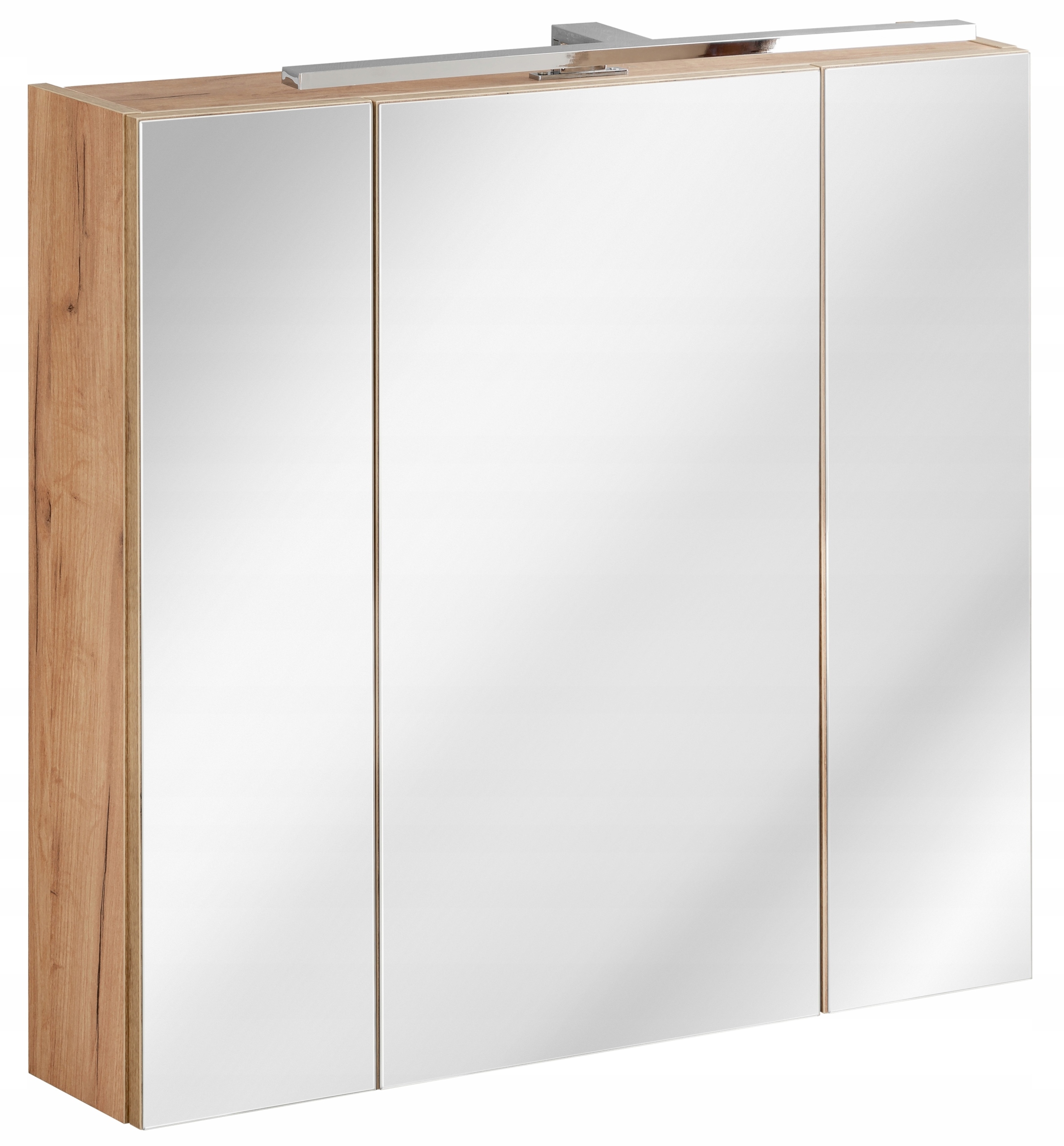 Szafka z lustrem 80 cm CAPRI WHITE 843 + LED MOON