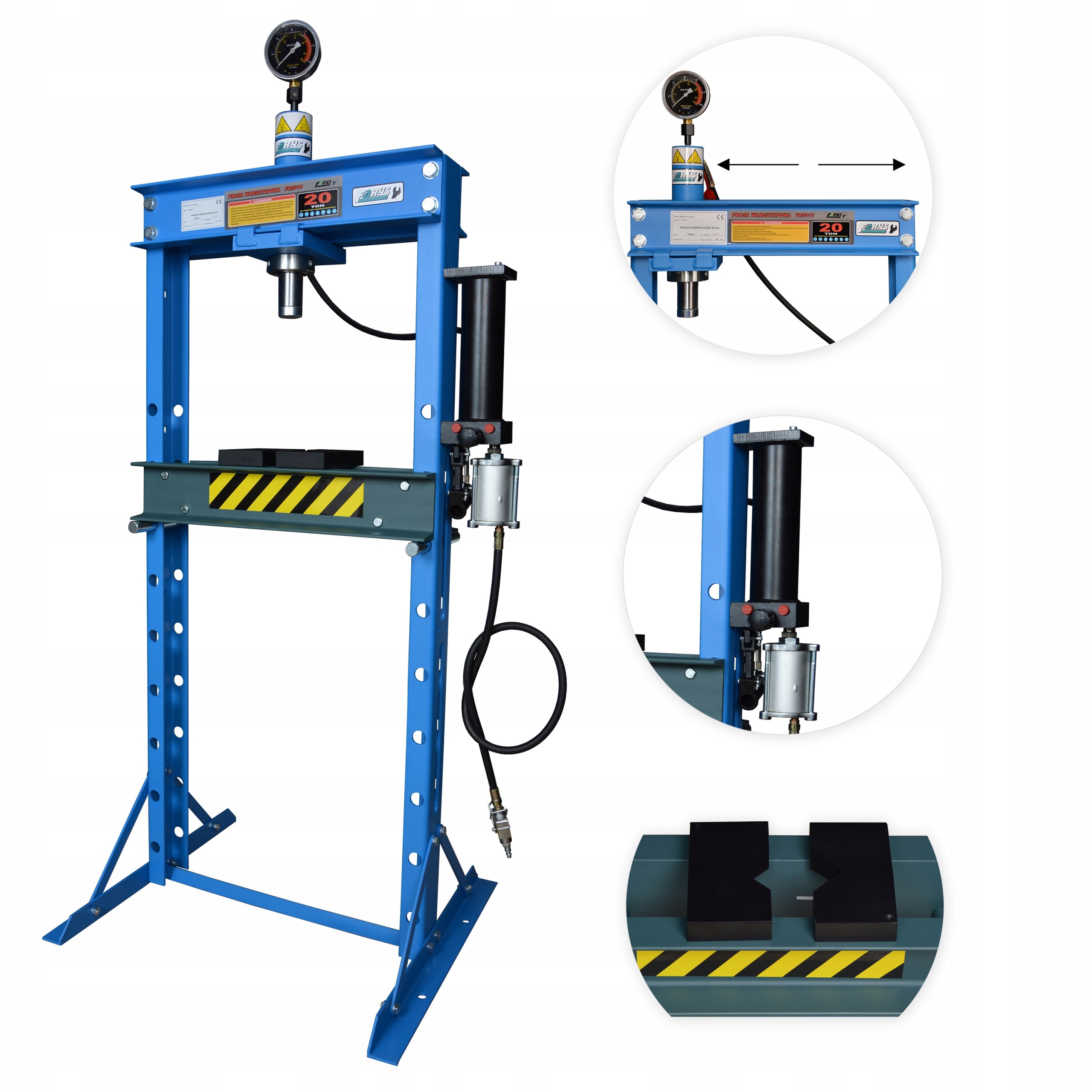 PRASA HYDRAULICZNA PNEUMATYCZNA 20 Ton Farys