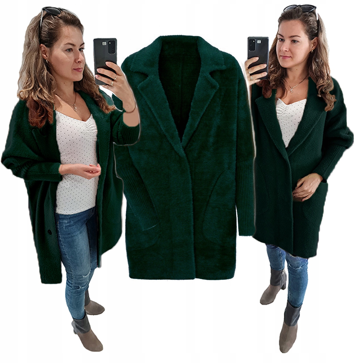 

Płaszcz Alpaki kurtka Wełna Modne oversize