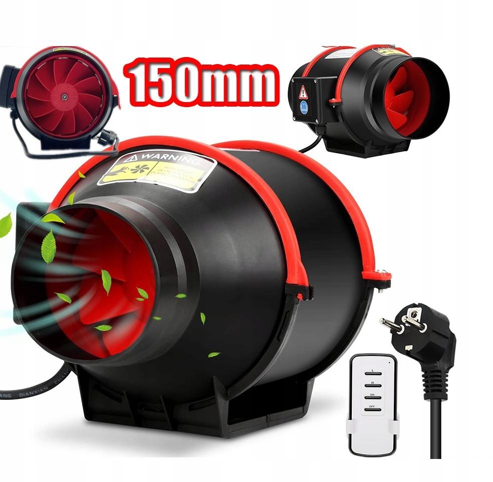 Dvourychlostní Kanálový Ventilátor S Dálkovým Ovládáním Pro Kuchyňský Sklep V Dílně