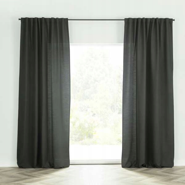 

Dekoria Zasłona Basic na taśmie 140x280 bazaltowa