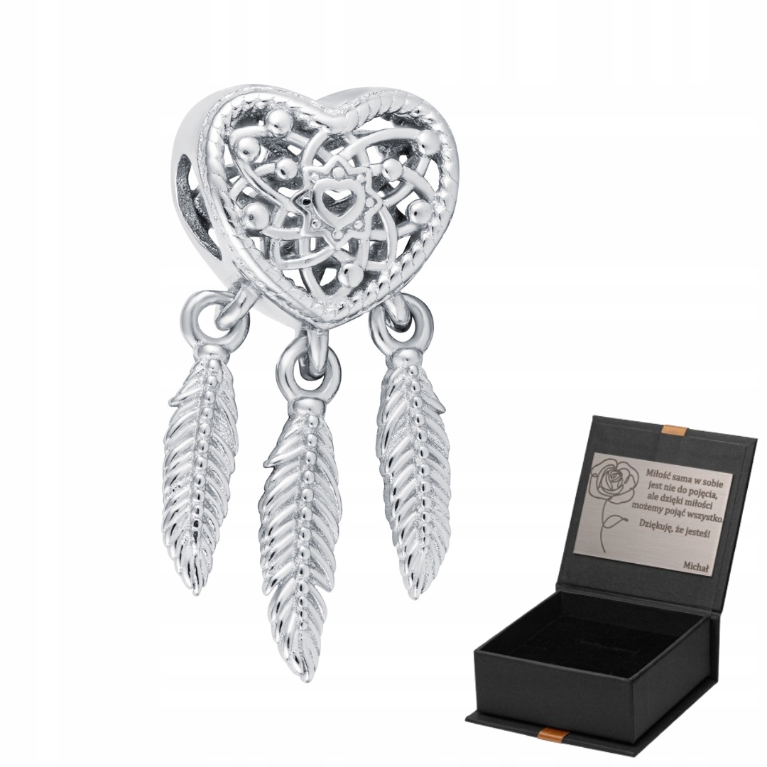 Stříbrný přívěsek charms na náramky lapač snů Ag925 Dárek