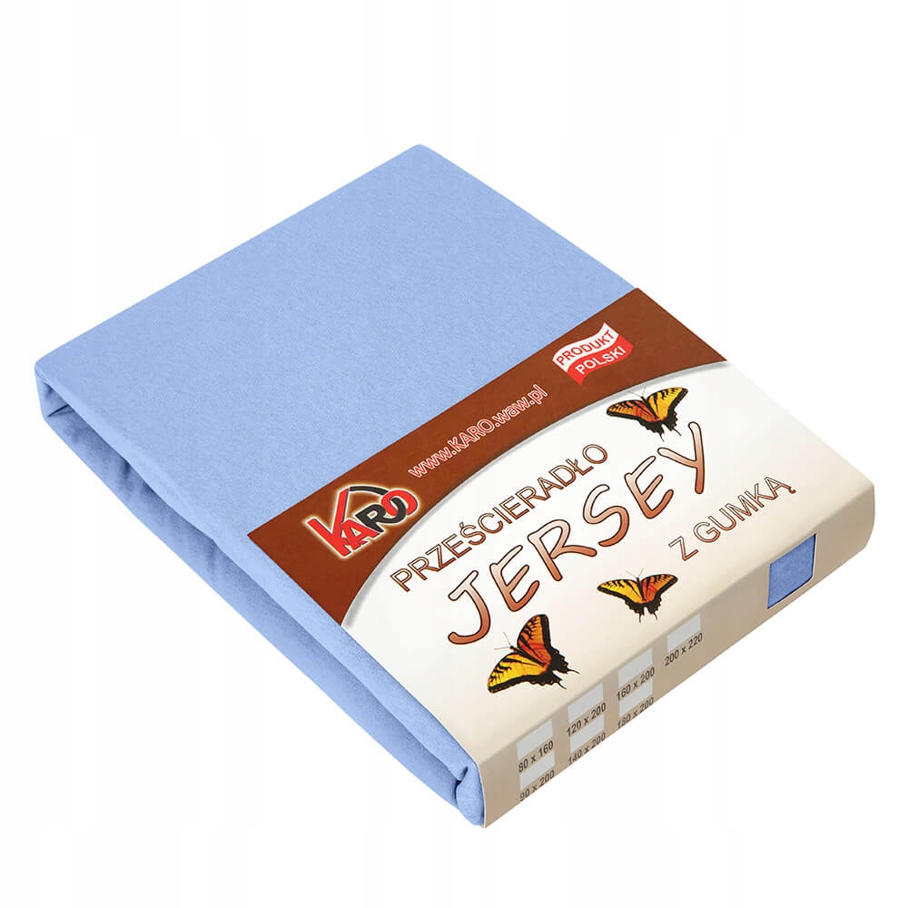 

Prześcieradło jersey z gumką 140x200 błękitne 028