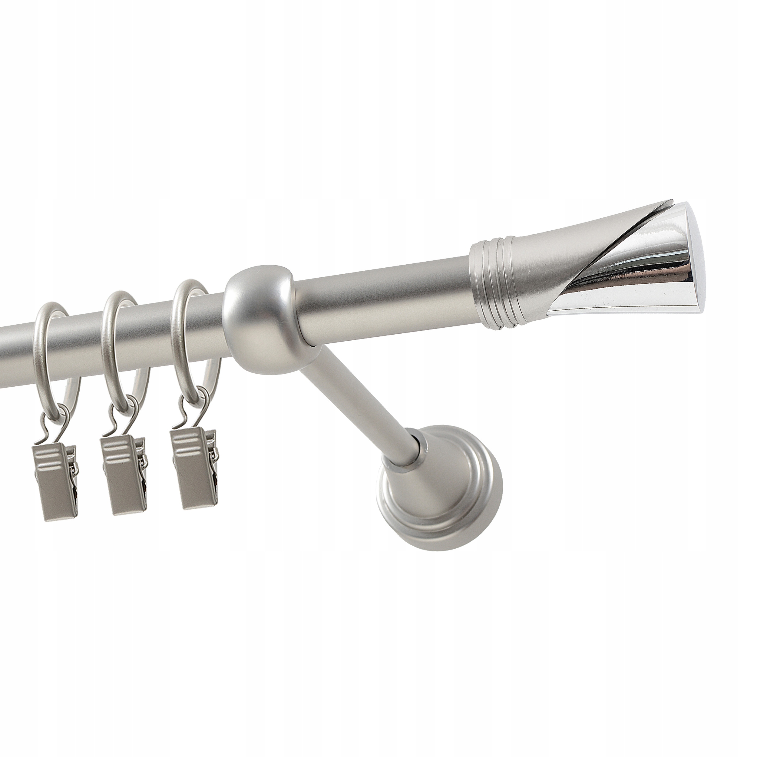 Karnisz metalowy pojedynczy 19 mm 280 cm z kółkami Rodzaj karnisza pojedynczy