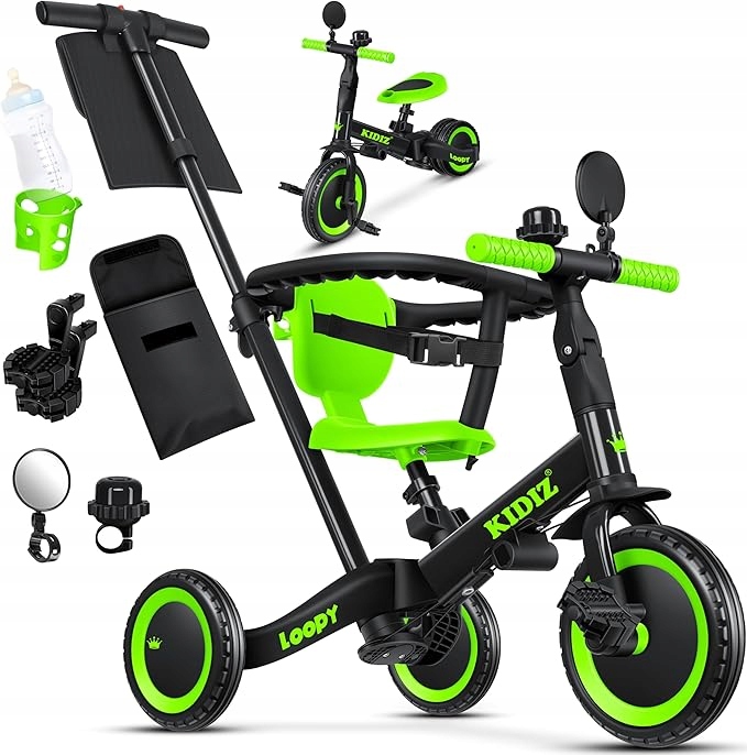 Rowerek Dziecięcy Dzieci biegowy Kidiz 6w1 do 5 lat do 25 kg Czarny