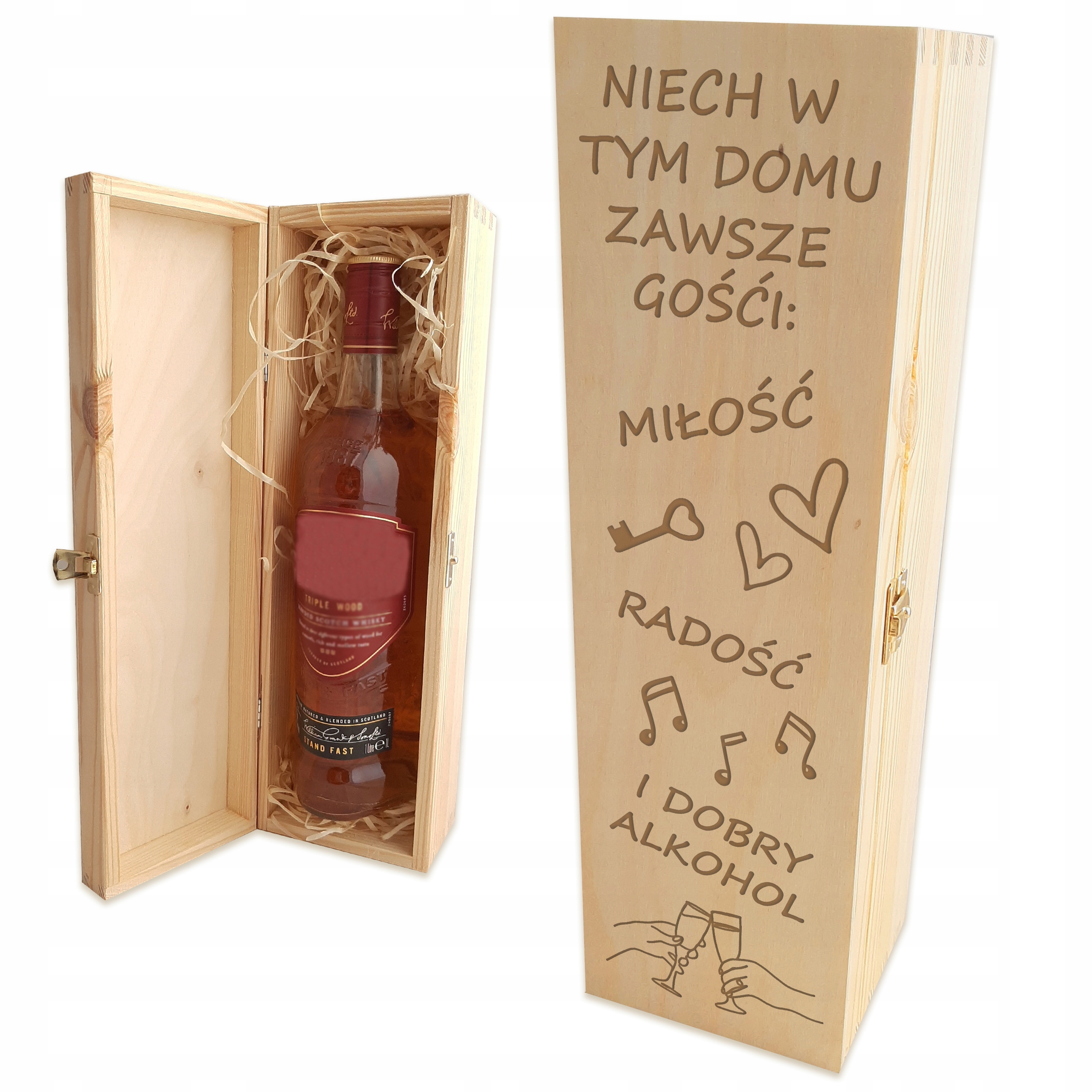 

Pudełko Alkohol whisky wino skrzynka parapetówkę