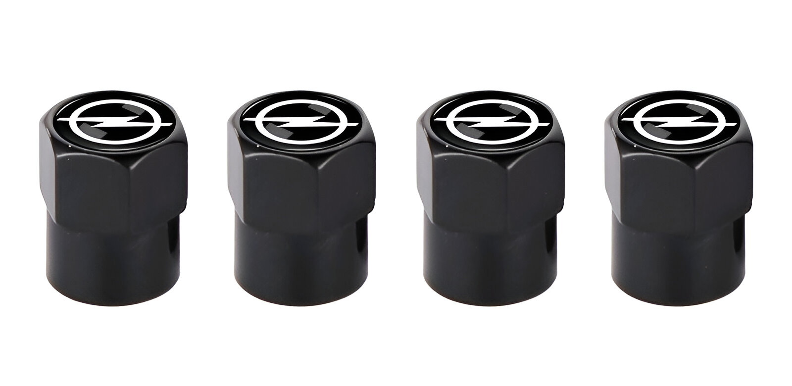 NAKRĘTKI NA WENTYLE OPEL LOGO CZARNE METALOWE KAPTURKI KOMPLET 4 SZT Liczba sztuk 4 szt.