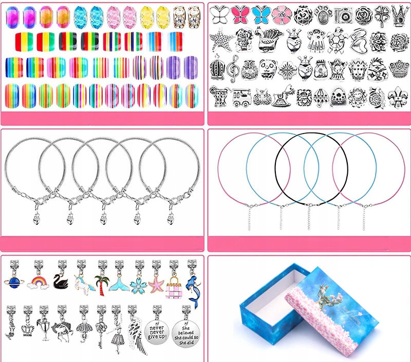 ZESTAW DO ROBIENIA BIŻUTERII BRANSOLETEK CHARMSY 107ELZESTAW DO ROBIENIA BI Marka BestHurt