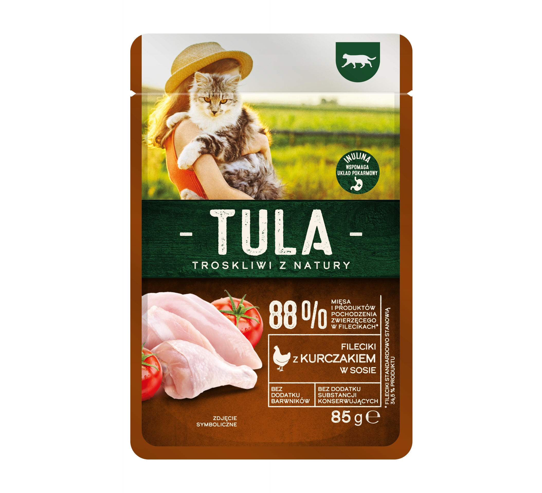 Levně Tula Krmivo pro kočky s kuřecími rajčaty a bylinkami