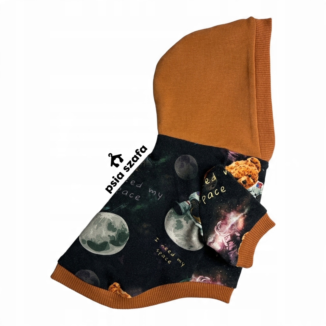 Levně Mikina s kapucí pro psa Medvídci ve vesmíru XL