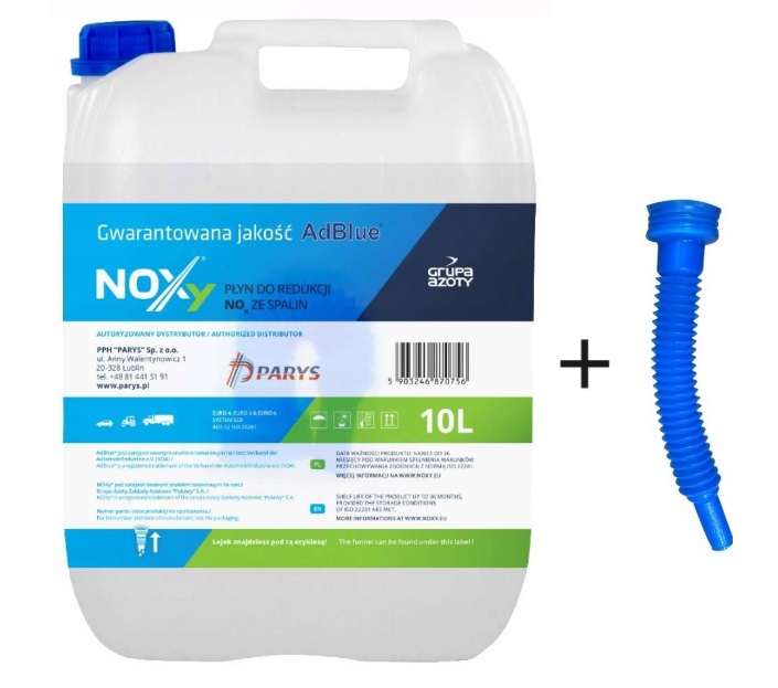 Płyn AdBlue Noxy 10l Ad Blue + Lejek Euro 5 Euro 6
