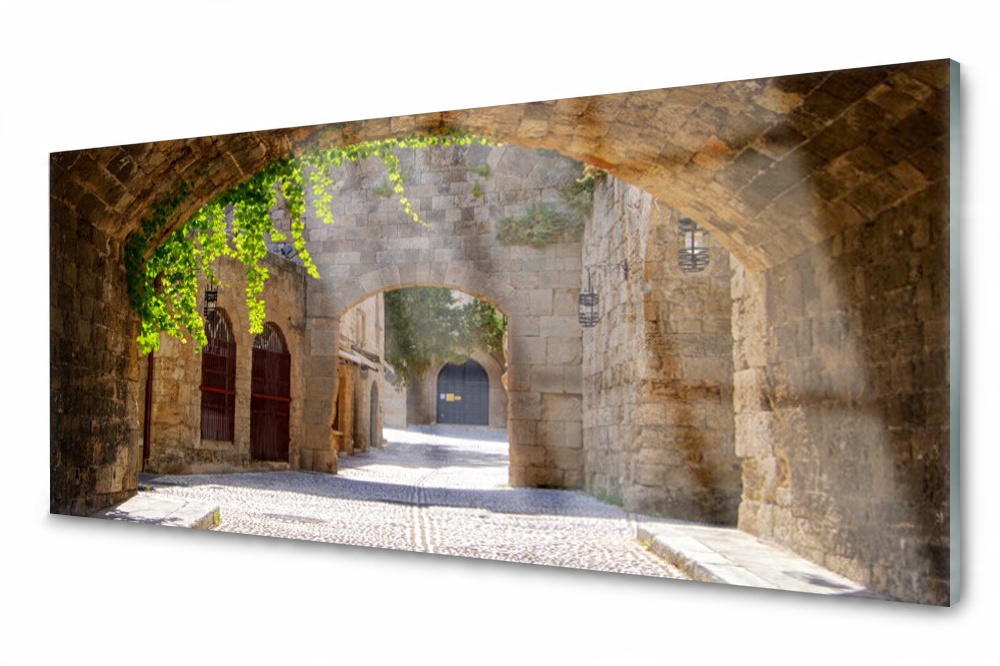

Panel szklany do kuchni Tunel Uliczka 125x50
