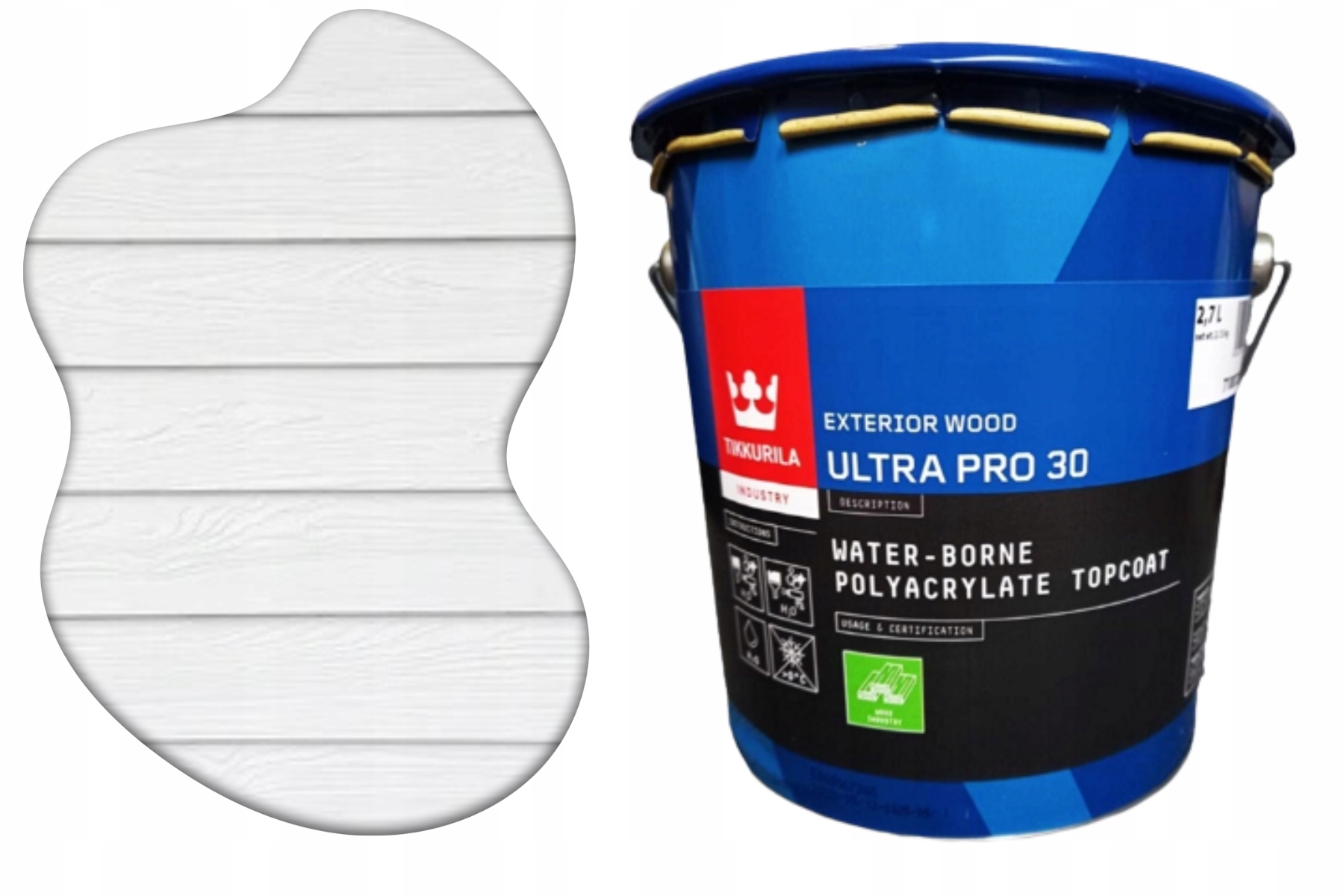 Tikkurila Ultra Pro 30 Farba kryjąca do drewna Tikkurila półmat 2,7L Biały