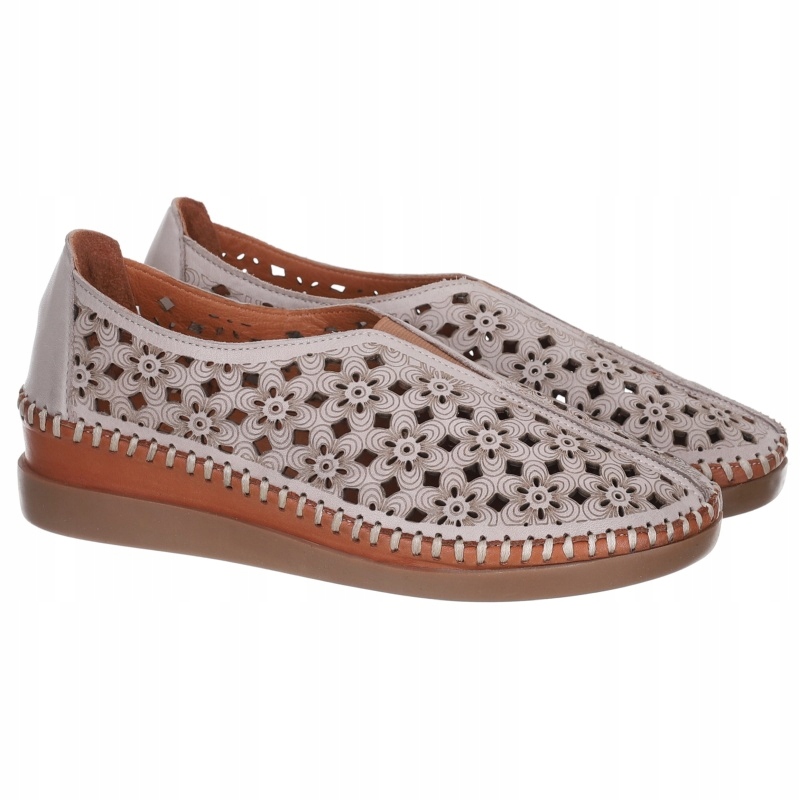 Dámské polobotky Bombonella 2T-V10.191-1 Silver Grey Kůže VEL.40