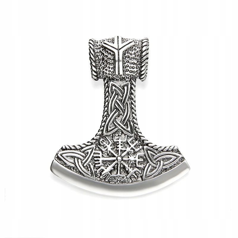 Talisman Amulet Kladivo Thora Vegvisir Stříbro 925