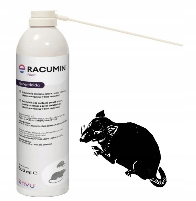 Pianka do zwalczania gzyzoni szkodników trucizna trutka Racumin Foam 500ml