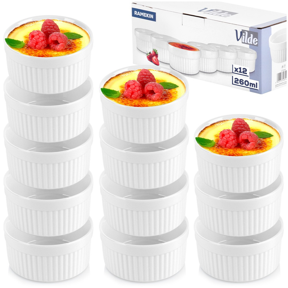 12 x Zapékací nádoba žáruvzdorná miska kokilka keramická 260 Ml