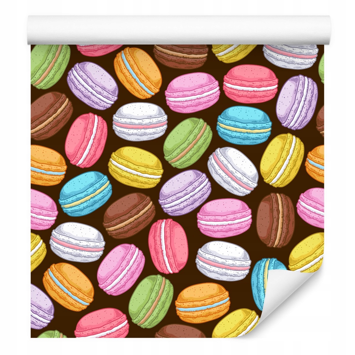 Tapeta do kuchyně Barevné sušenky Makaroniki