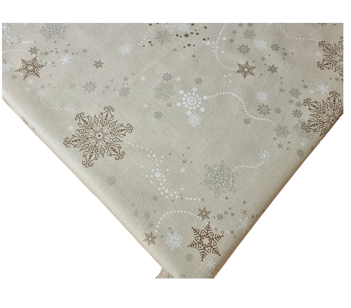 OBRUS CERATA ŚWIĄTECZNA BEŻOWA NA ŚWIĘTA NA METRY Marka inna