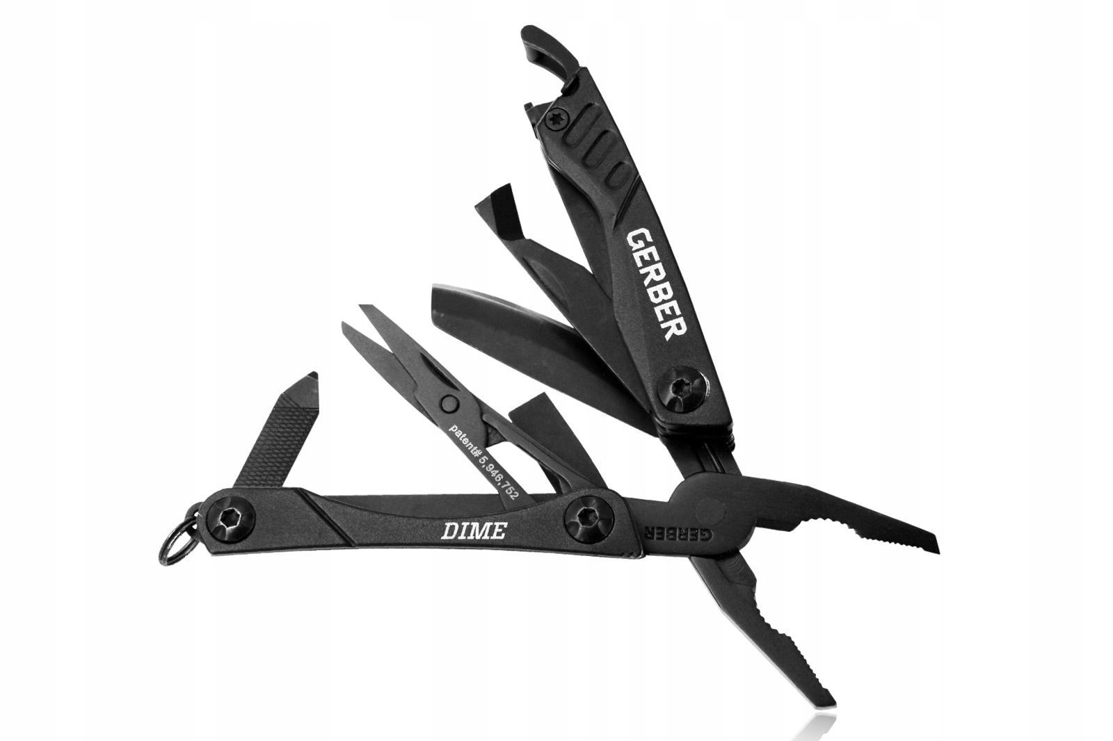 Multitool Gerber Dime 10 nástrojů nerezová ocel Edc černý
