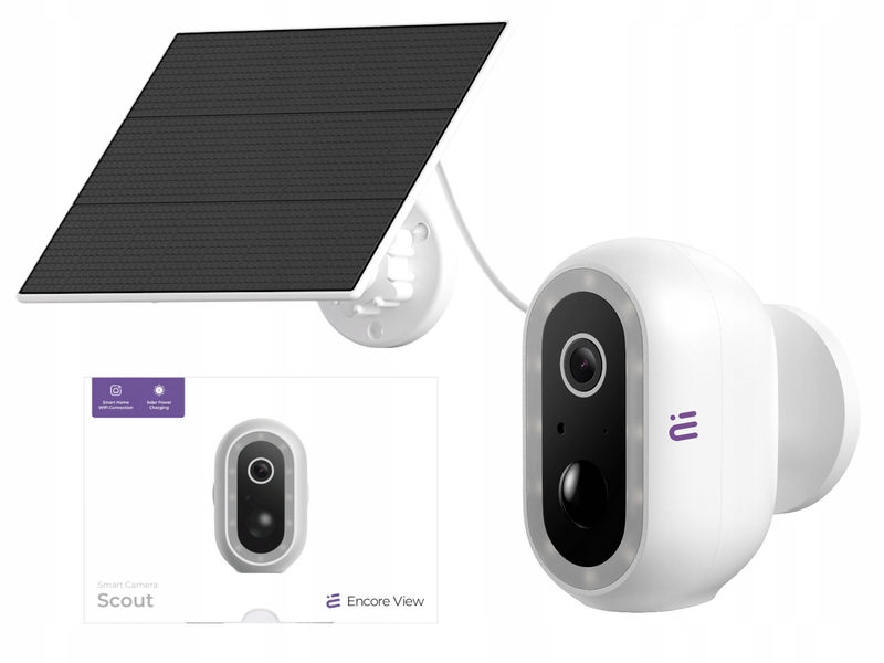 Kamera SOLARNA WiFi zewnętrzna głośnik FHD IP65 TUYA ap Encore View + Panel