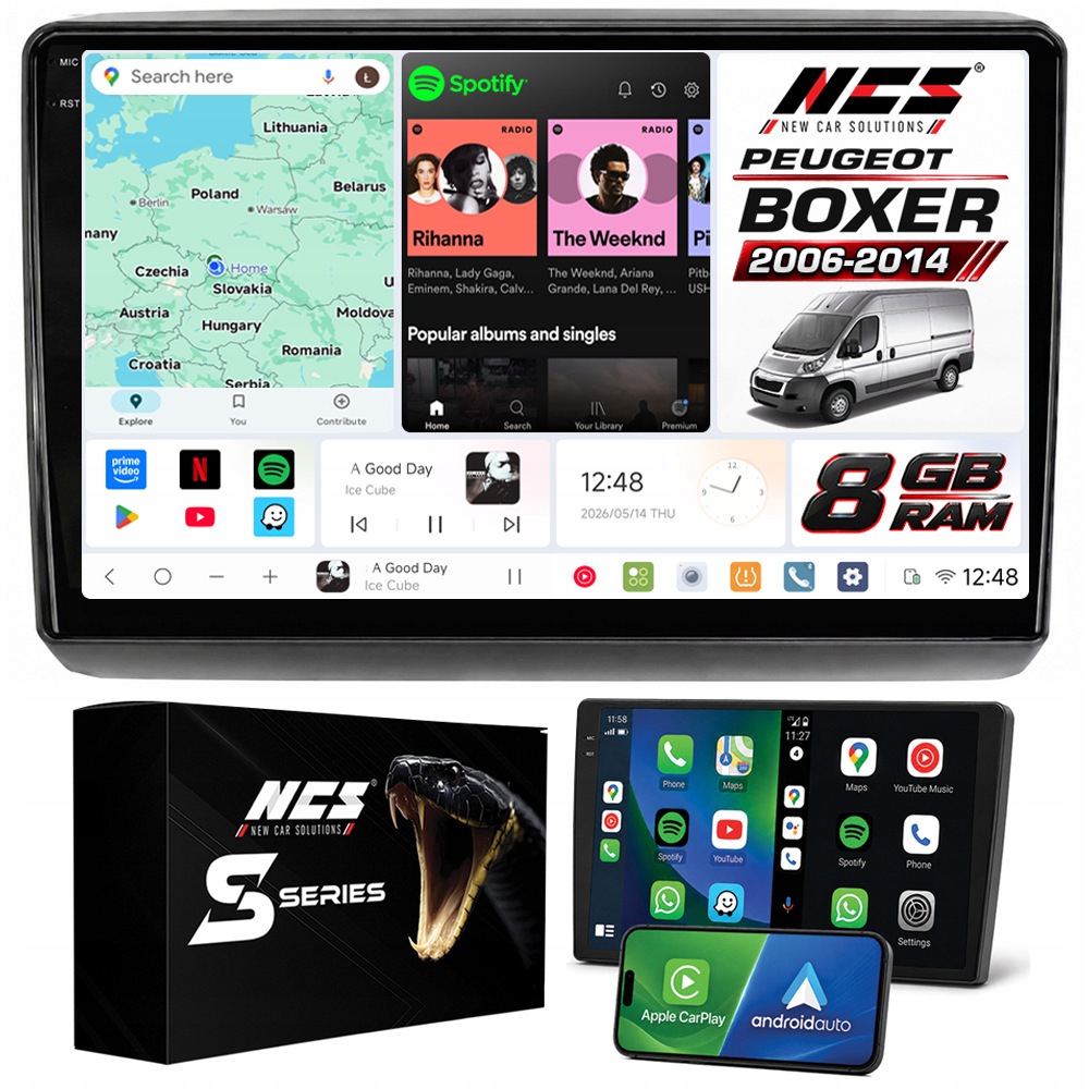 Rádio Navigace Ncs DS9 Peugeot Boxer II 2006-2014 Android 8GB Lte 9″