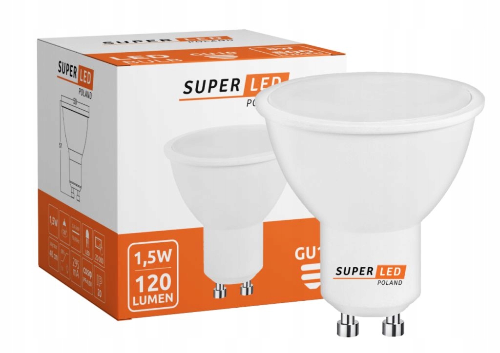 

Żarówka Led GU10 1,5W 2835 barwa zimna