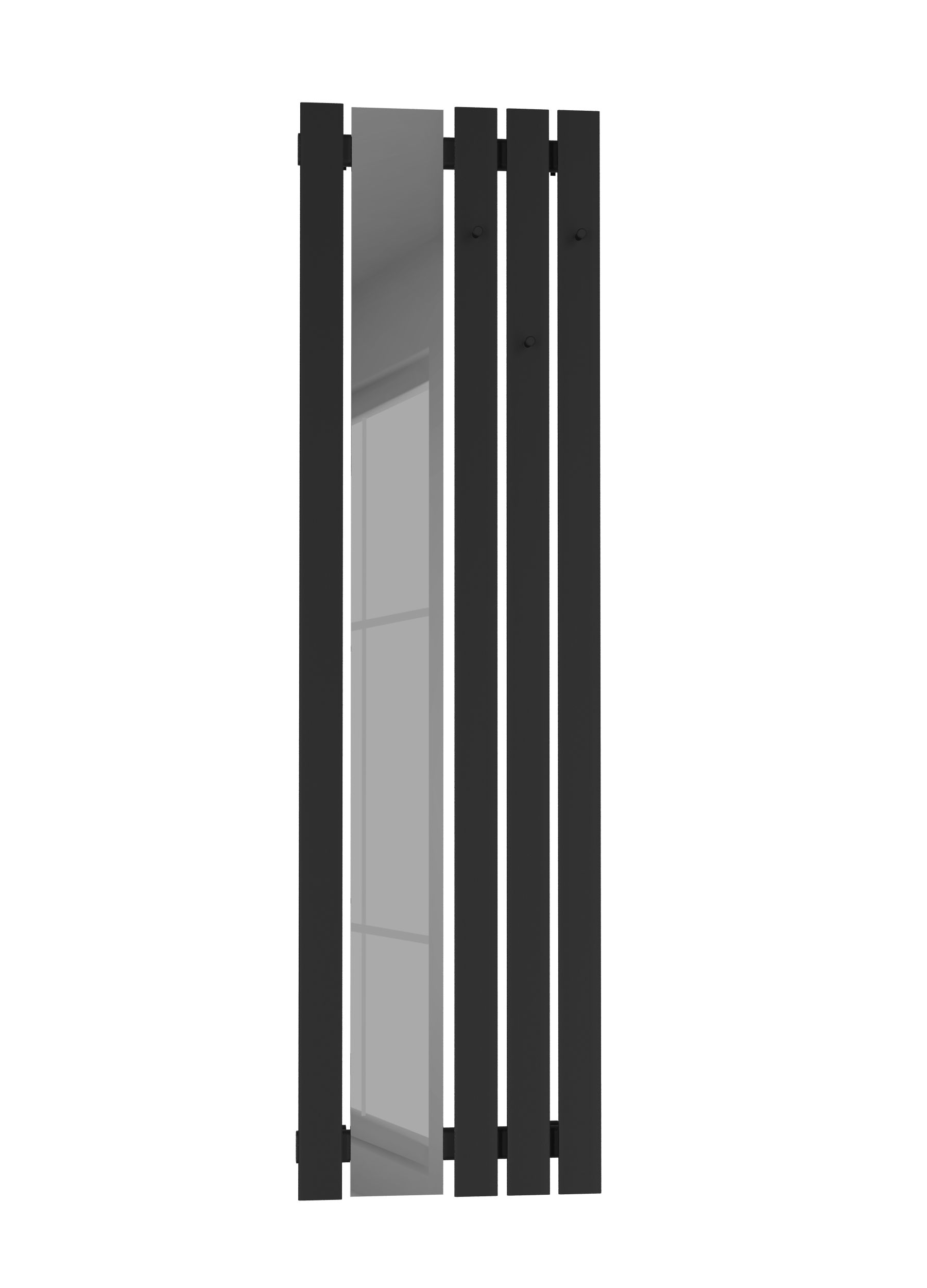 Dekoratívny panelový radiátor Bello Mirror Hook 140/52 Čierny Mat
